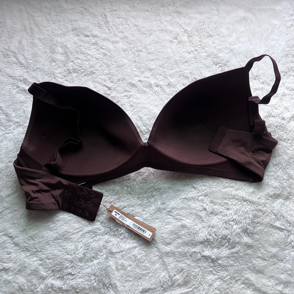 SKIMS Women's Wireless Form T-Shirt Bra Cocoa Brown Size 34H BR-LIG-10680W NEW - Picture 4 of 10